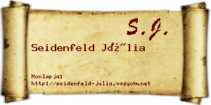Seidenfeld Júlia névjegykártya